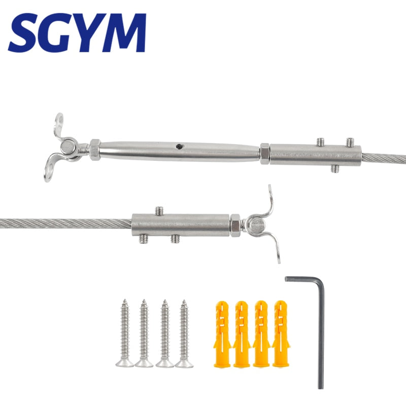 20 set Cable Railing Tensioner Fitting Toggle Anchor with Grub Screw Bolts - KiwisLove