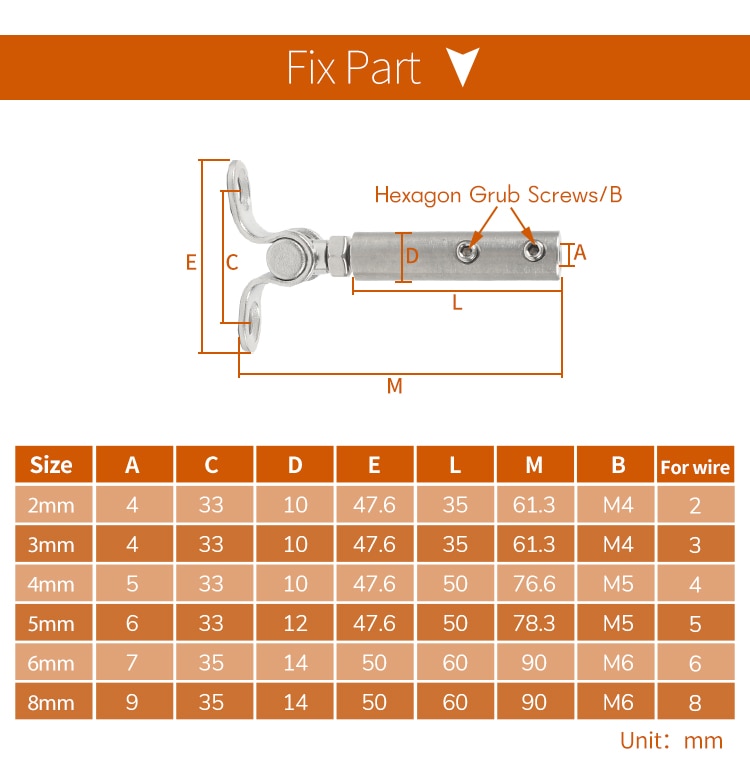20 set Cable Railing Tensioner Fitting Toggle Anchor with Grub Screw Bolts - KiwisLove