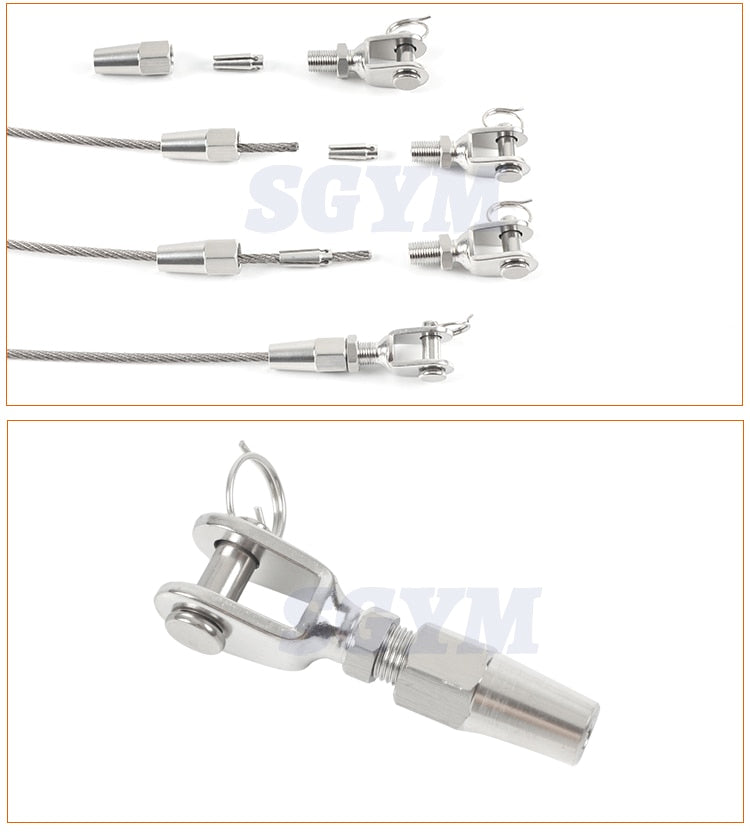 2pcs Cable Railing Swageless Jaw Terminal Tension Hardware for 6mm Wire - KiwisLove