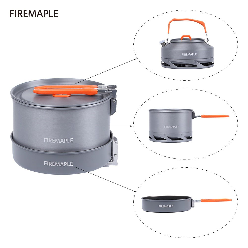 Fire Maple Camping Cookware Set  Foldable Pots - KiwisLove