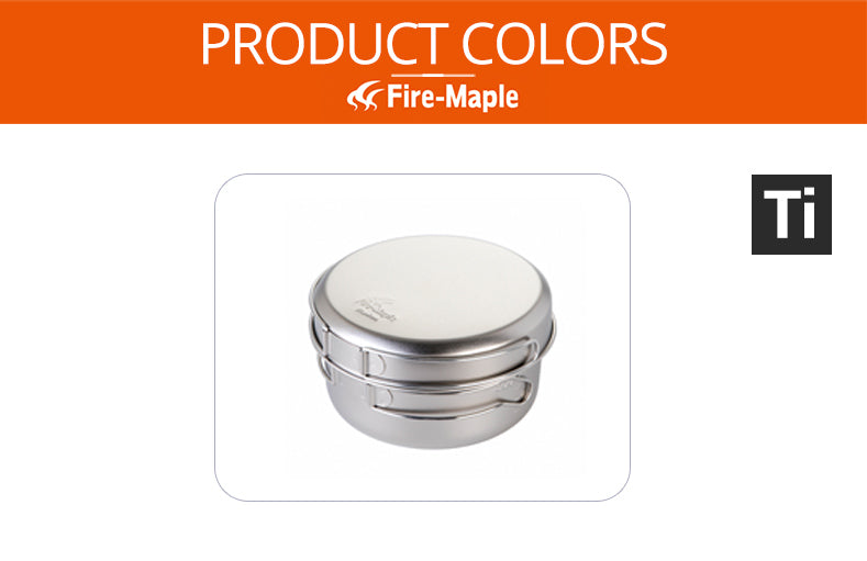 Fire Maple SnowTi 4 Foldable Titanium Pot Pan Set Ultralight Camping - KiwisLove