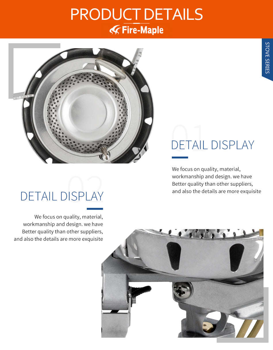 Fire Maple Camping Gas Burners Windproof 3600W Remote Gas Stove - KiwisLove