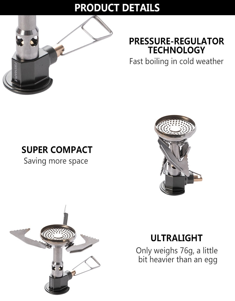 Fire Maple Polaris Pressure Regulator Gas Burner Stove Outdoor Ultralight Simmer Control Camping Backpacking  Windproof Stoves - KiwisLove