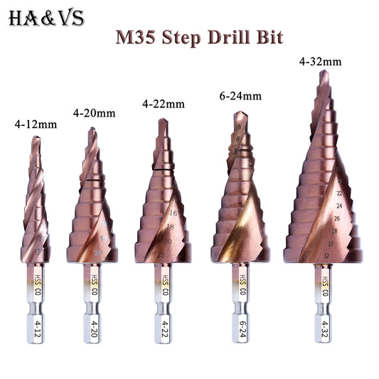 HSS Step Cone Drill Bits CO High-Speed Steel - KiwisLove