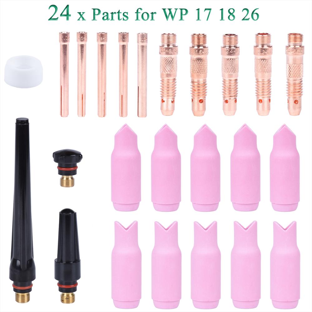 24Pcs TIG Welding Torch Inside Outside Angle Gas Lens - KiwisLove