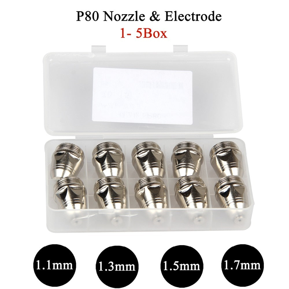 Nozzle/Tip + Electrode Set Consumables Plasma Cutting Torch/Gun - KiwisLove