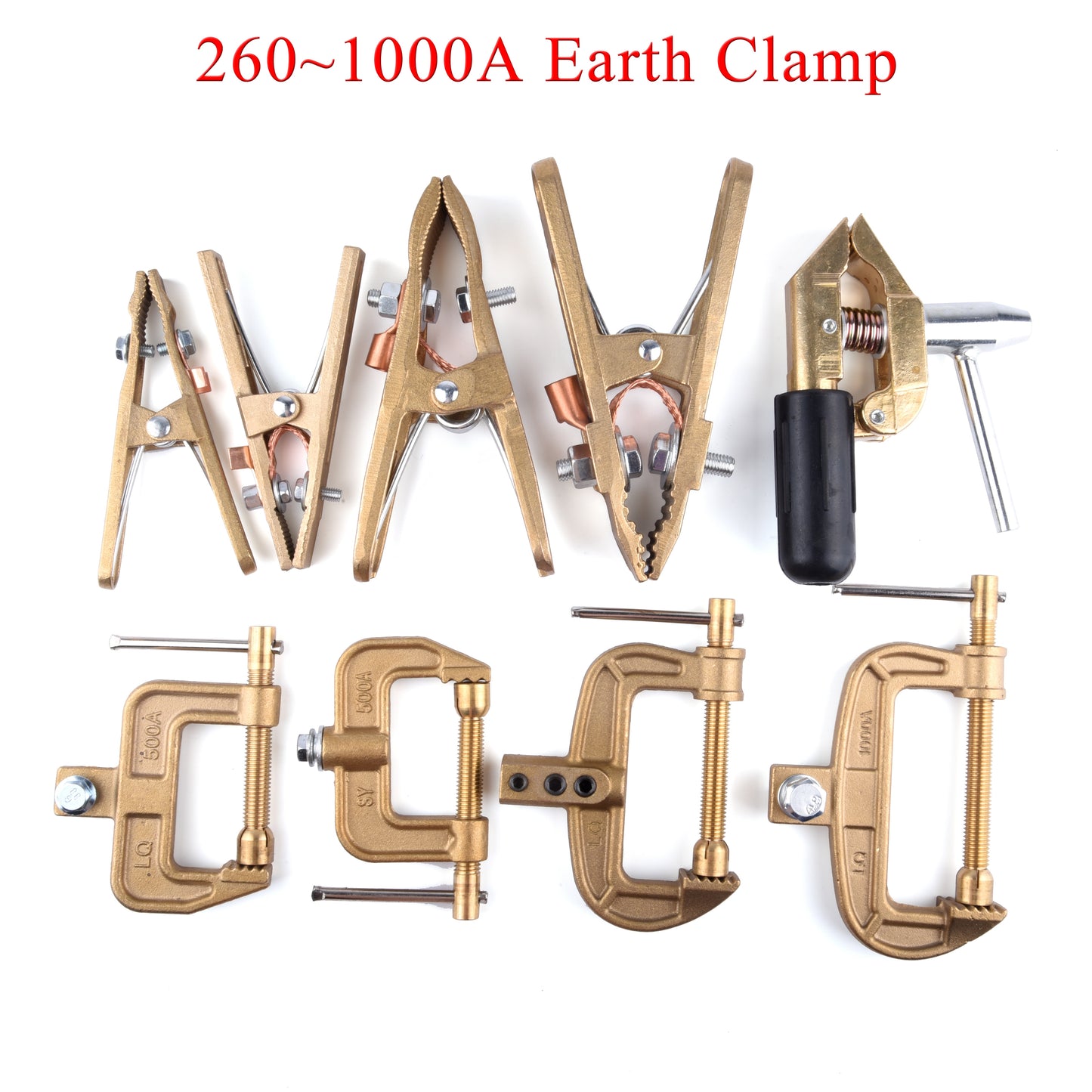 Welding Ground Clamp  Heavy Duty Brass Earth Clip - KiwisLove