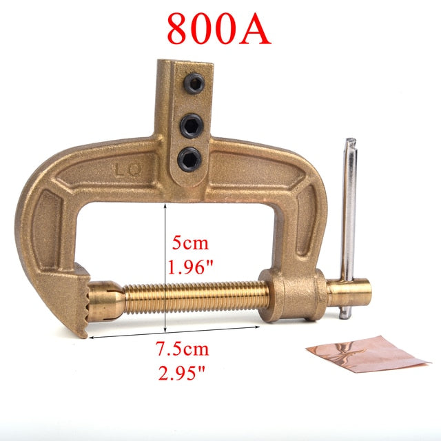 Welding Ground Clamp  Heavy Duty Brass Earth Clip - KiwisLove