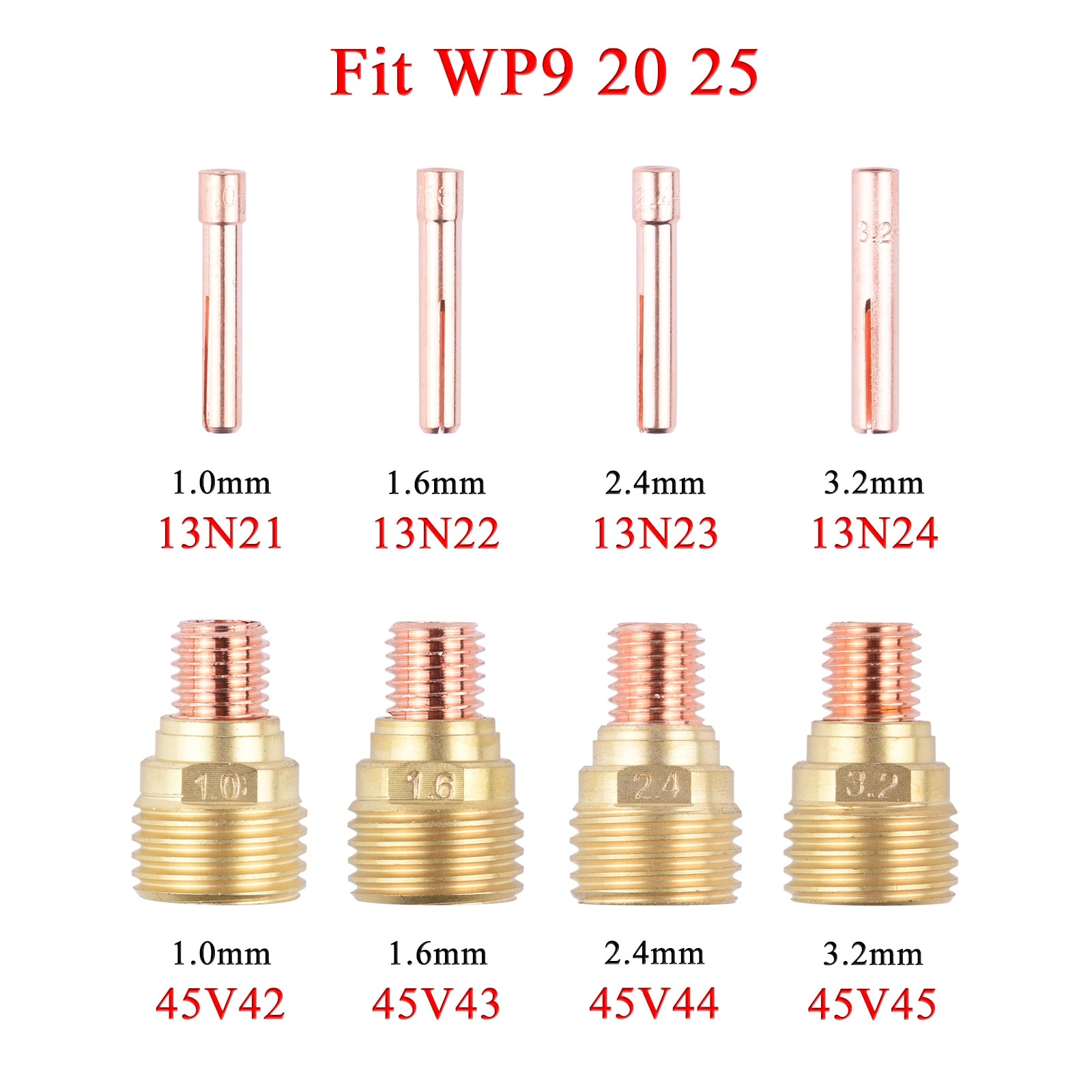 TIG Small Collet Body Gas Lens  For TIG WP9 20 25 Torch - KiwisLove