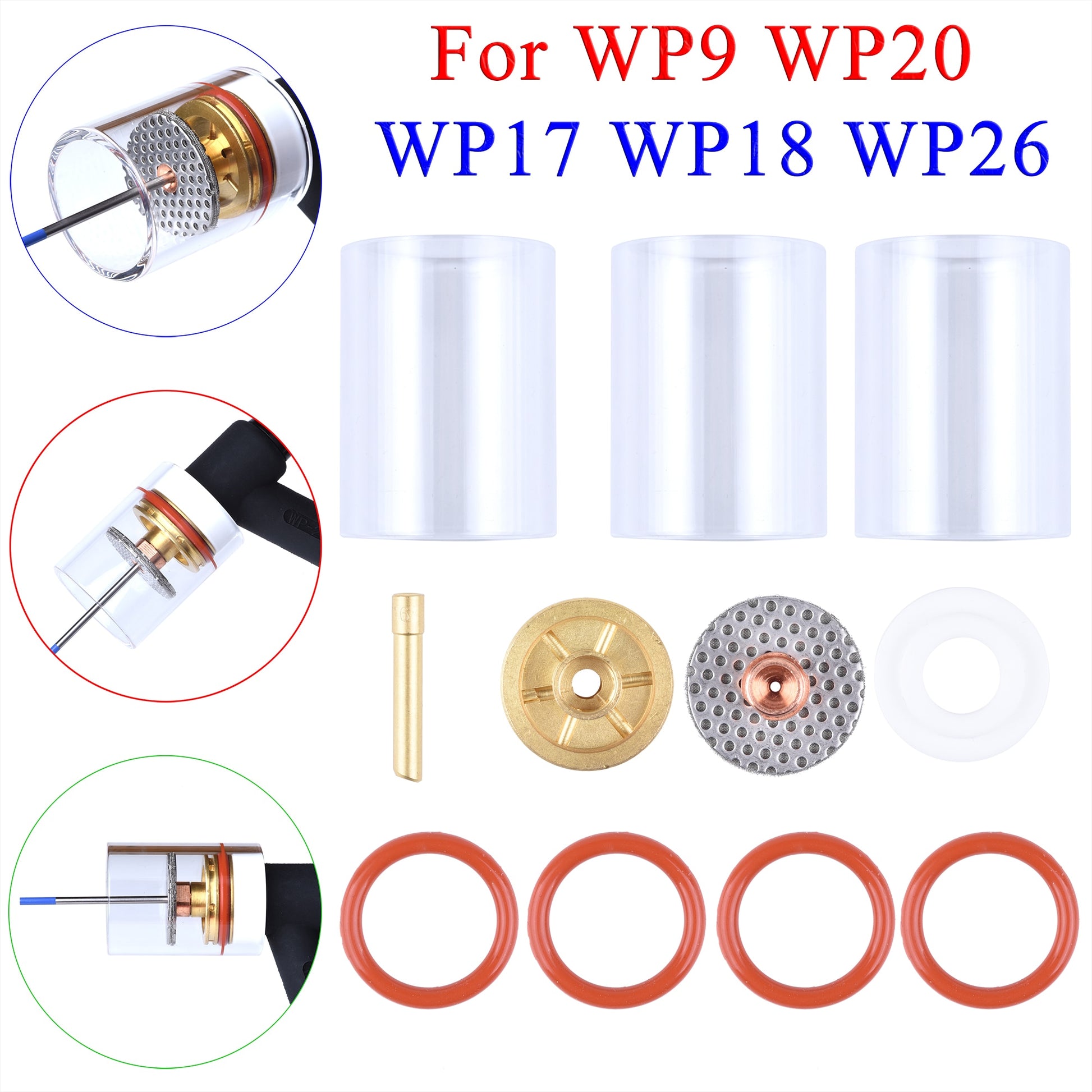 11Pcs Set Tig Torch Kit For WP17/18/26 WP9/20/25 - KiwisLove