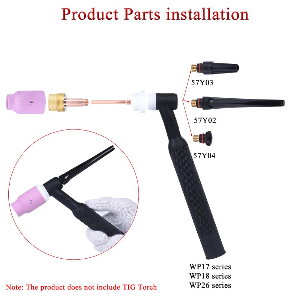 9Pcs TIG Welding Torch Large Long Gas Lens & Alumina Cup - KiwisLove