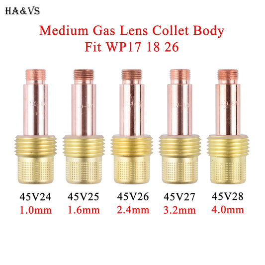 TIG Medium Gas Lens Collet Body 45V24 45V25 45V26 45V27 45V28 - KiwisLove