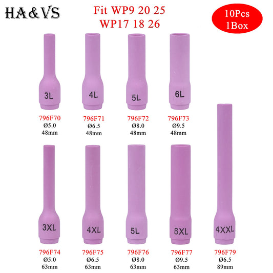 10PCs Alumina Nozzles For TIG WP9 WP17 WP18 WP20 WP26 - KiwisLove