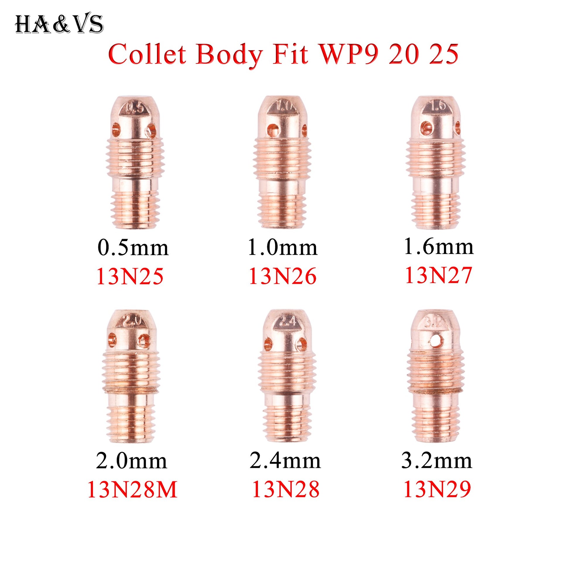 TIG Collet Bodies 13N25 13N26 13N27 13N28M 13N28 13N29 - KiwisLove