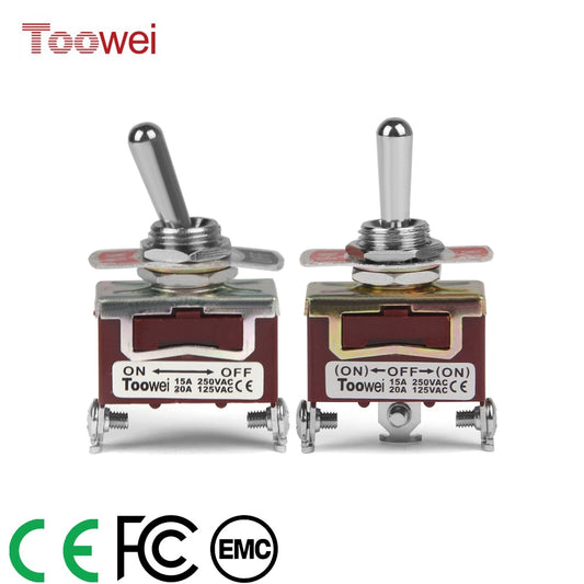 Rocker Toggle Switch 15A 250V 20A 125V SPST SPDT 2 3 Pin Screw Type - KiwisLove