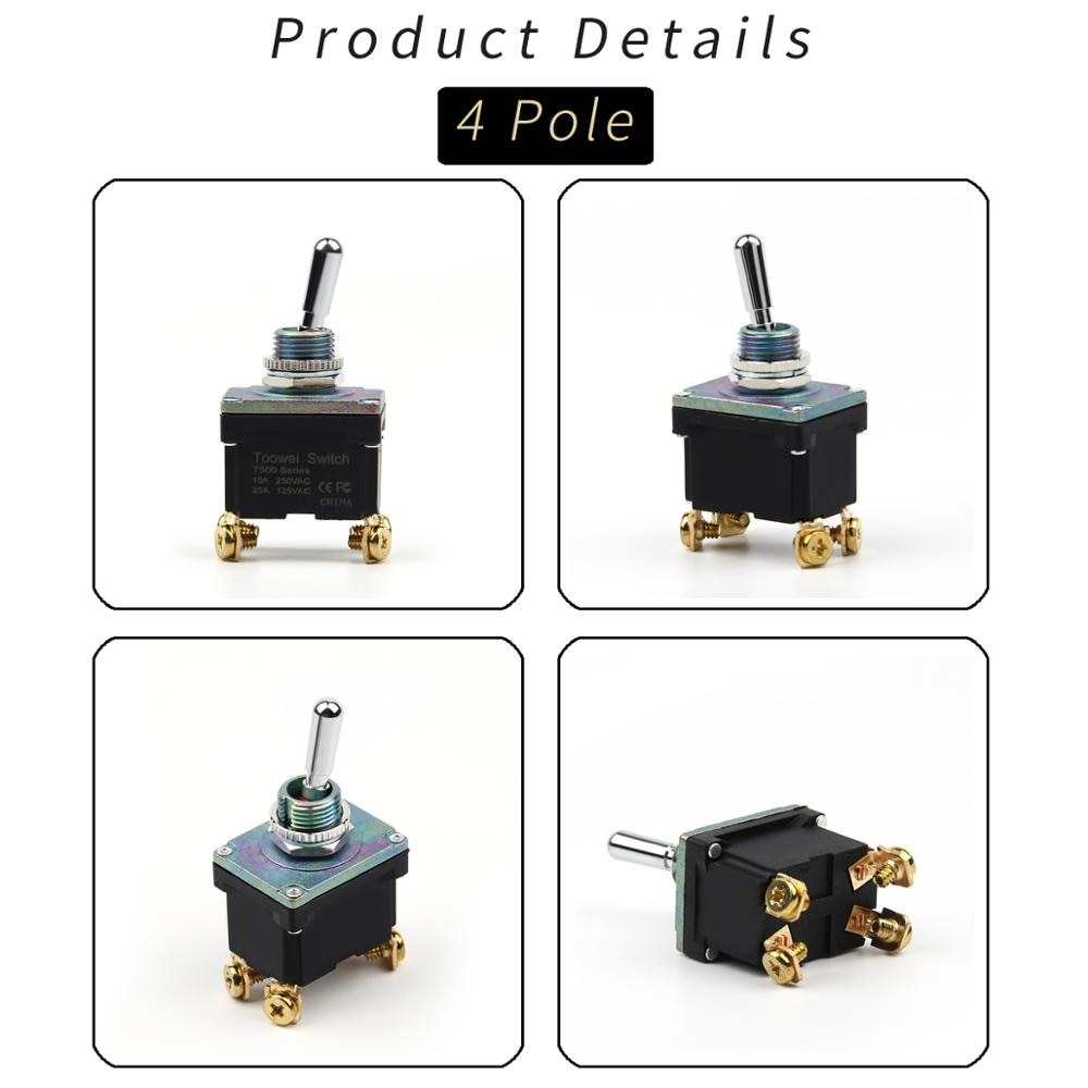 Momentary Screw Toggle Switch SPST SPDT DPST DPDT IP67 Rohs - KiwisLove