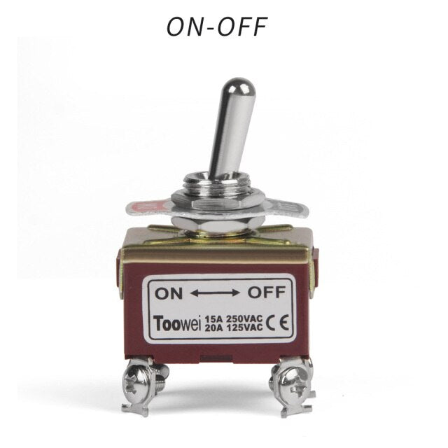 Rocker Toggle Switch 15A 250V 20A 125V DPST DPDT 4 6 Pin Screw Type - KiwisLove