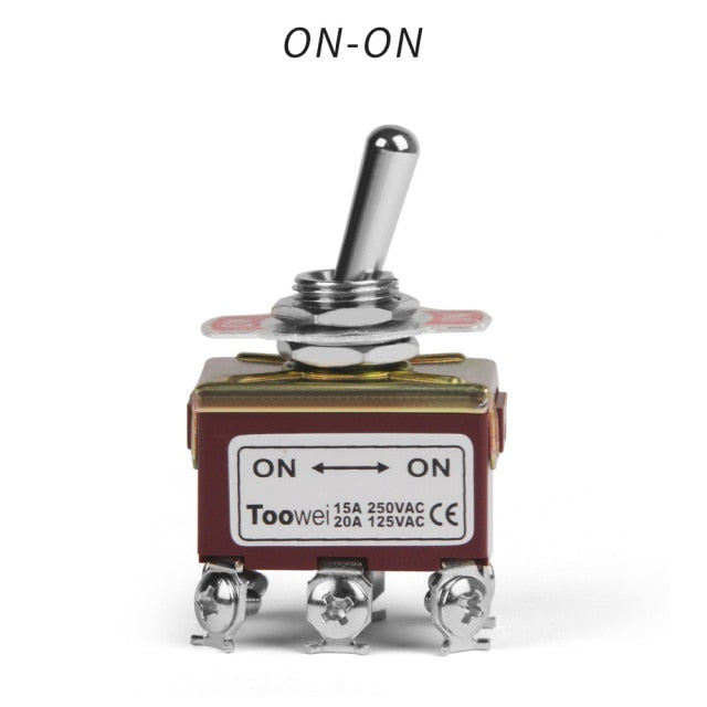 Rocker Toggle Switch 15A 250V 20A 125V DPST DPDT 4 6 Pin Screw Type - KiwisLove