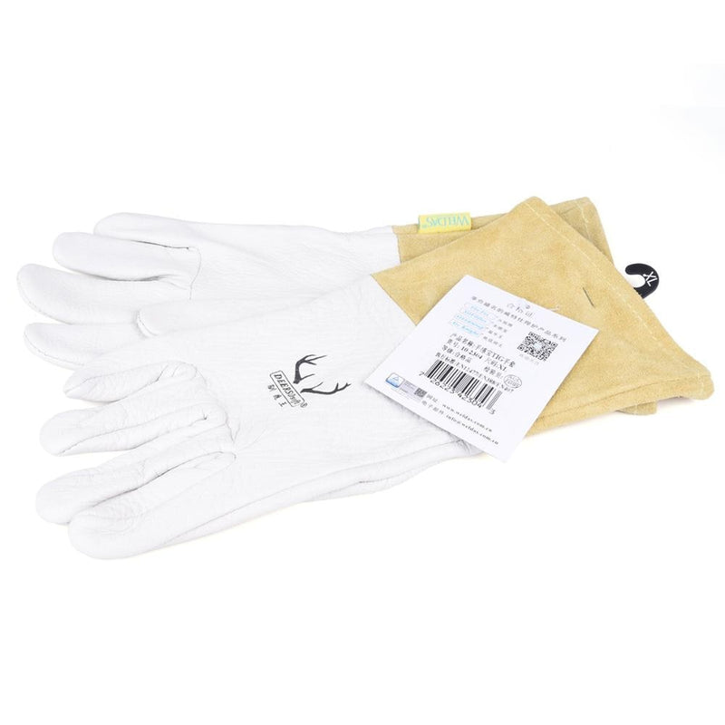 1 Pair TIG Welding Gloves Deerskin Palm Cowhide Cuff Super Soft Sensitive - KiwisLove