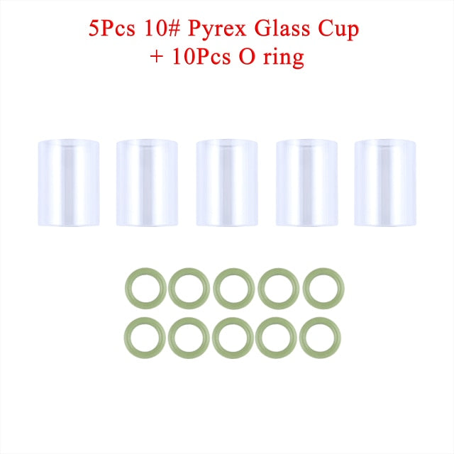 TIG 10# Pyrex Transparent Visualize Glass Cup Temperature Resistant O-ring - KiwisLove