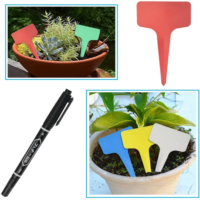 30Pcs  T-Shape  Plant Tags Garden Labels Waterproof + Pen - KiwisLove