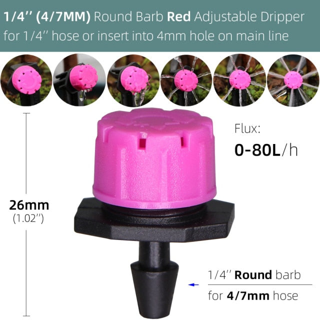 Adjustable 8-Holes Drippers Garden Irrigation Spinkler Nozzle - KiwisLove