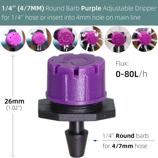 Adjustable 8-Holes Drippers Garden Irrigation Spinkler Nozzle - KiwisLove