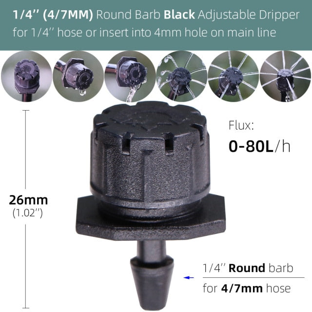 Adjustable 8-Holes Drippers Garden Irrigation Spinkler Nozzle - KiwisLove