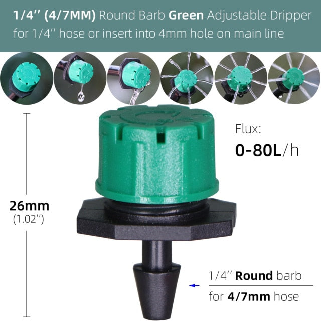 Adjustable 8-Holes Drippers Garden Irrigation Spinkler Nozzle - KiwisLove