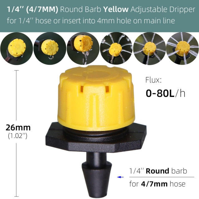 Adjustable 8-Holes Drippers Garden Irrigation Spinkler Nozzle - KiwisLove