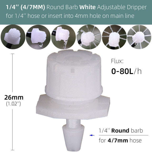 Adjustable 8-Holes Drippers Garden Irrigation Spinkler Nozzle - KiwisLove