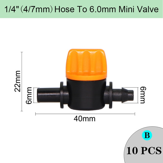 Drip Irrigation Mini Valve 1/2" 3/4" Male Thread To 16 20mm Pipe Water Switch Garden 4/7 8/11mm Hose Barbed WaterStop Connectors - KiwisLove