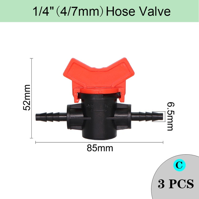 Drip Irrigation Mini Valve 1/2" 3/4" Male Thread To 16 20mm Pipe Water Switch Garden 4/7 8/11mm Hose Barbed WaterStop Connectors - KiwisLove