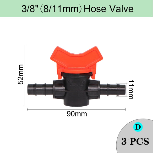 Drip Irrigation Mini Valve 1/2" 3/4" Male Thread To 16 20mm Pipe Water Switch Garden 4/7 8/11mm Hose Barbed WaterStop Connectors - KiwisLove