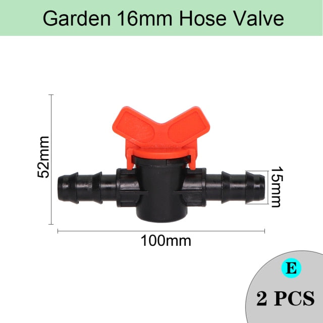 Drip Irrigation Mini Valve 1/2" 3/4" Male Thread To 16 20mm Pipe Water Switch Garden 4/7 8/11mm Hose Barbed WaterStop Connectors - KiwisLove