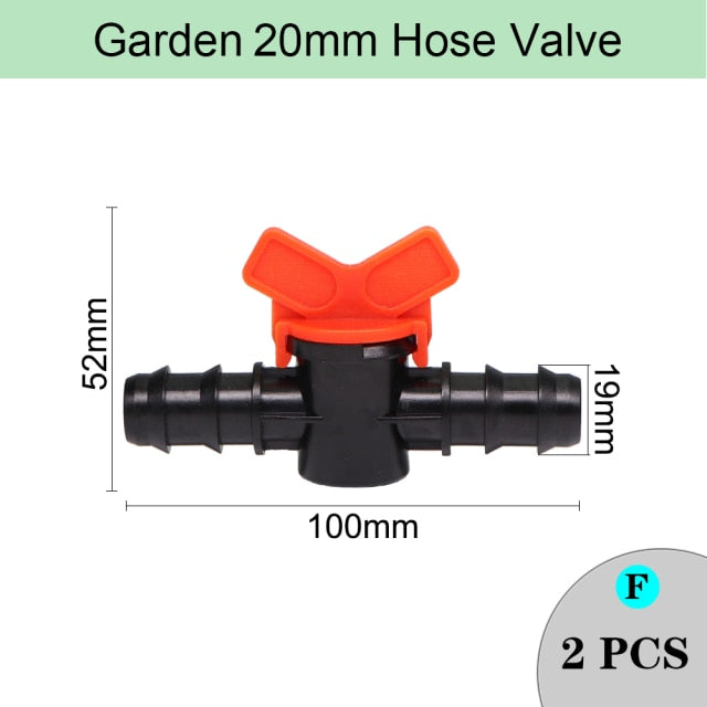 Drip Irrigation Mini Valve 1/2" 3/4" Male Thread To 16 20mm Pipe Water Switch Garden 4/7 8/11mm Hose Barbed WaterStop Connectors - KiwisLove