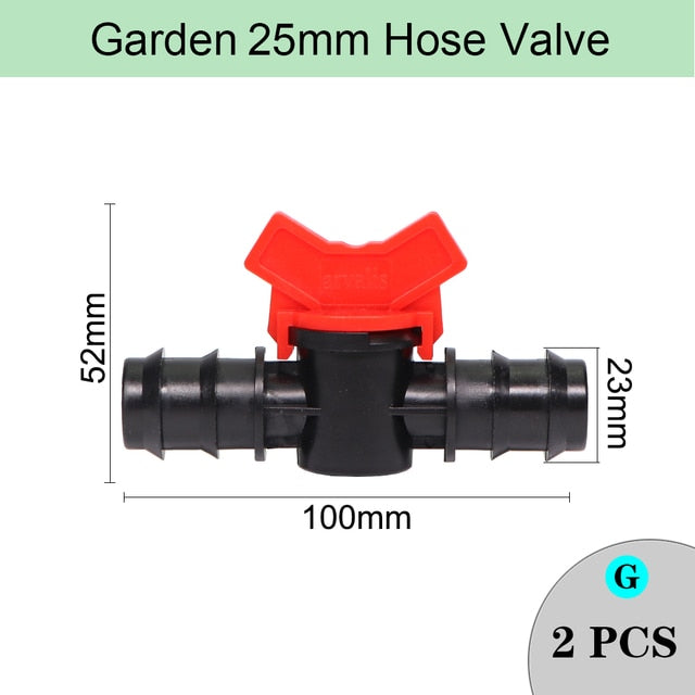 Drip Irrigation Mini Valve 1/2" 3/4" Male Thread To 16 20mm Pipe Water Switch Garden 4/7 8/11mm Hose Barbed WaterStop Connectors - KiwisLove