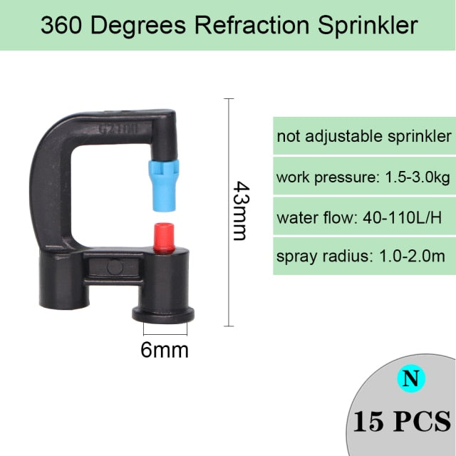 Irrigation Rotating Misting Refraction Hanging Nozzle Sprinkler Dripper - KiwisLove