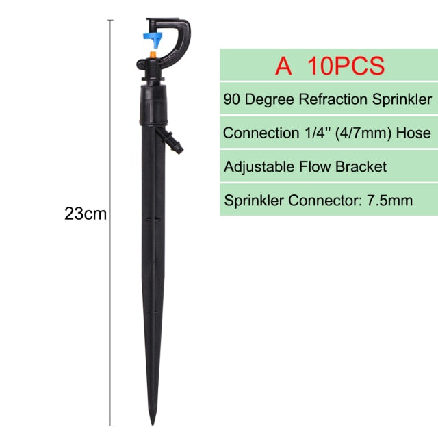 360 Degree Rotating Refraction Dripper Nozzle Sprinkler Adjustable - KiwisLove