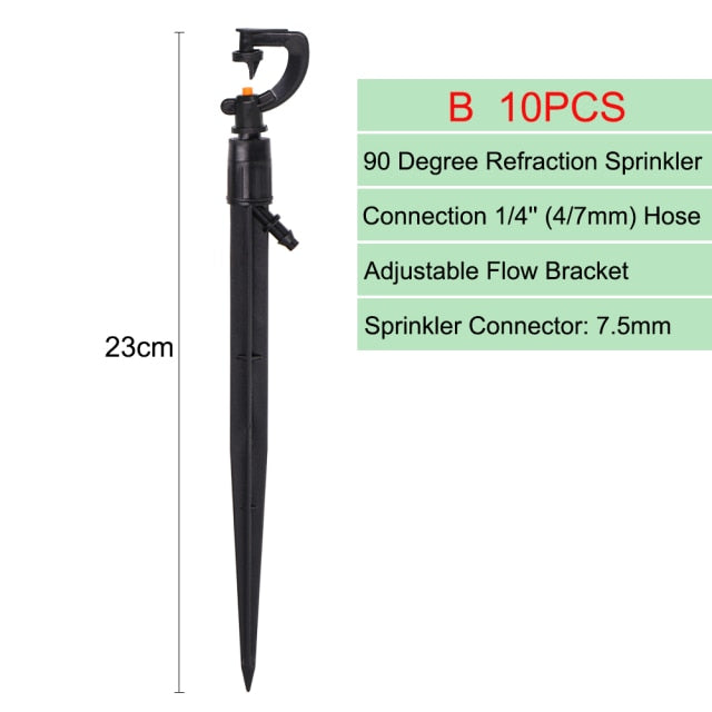 360 Degree Rotating Refraction Dripper Nozzle Sprinkler Adjustable - KiwisLove