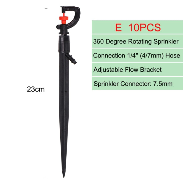 360 Degree Rotating Refraction Dripper Nozzle Sprinkler Adjustable - KiwisLove