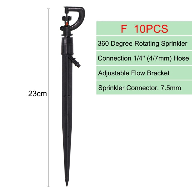 360 Degree Rotating Refraction Dripper Nozzle Sprinkler Adjustable - KiwisLove