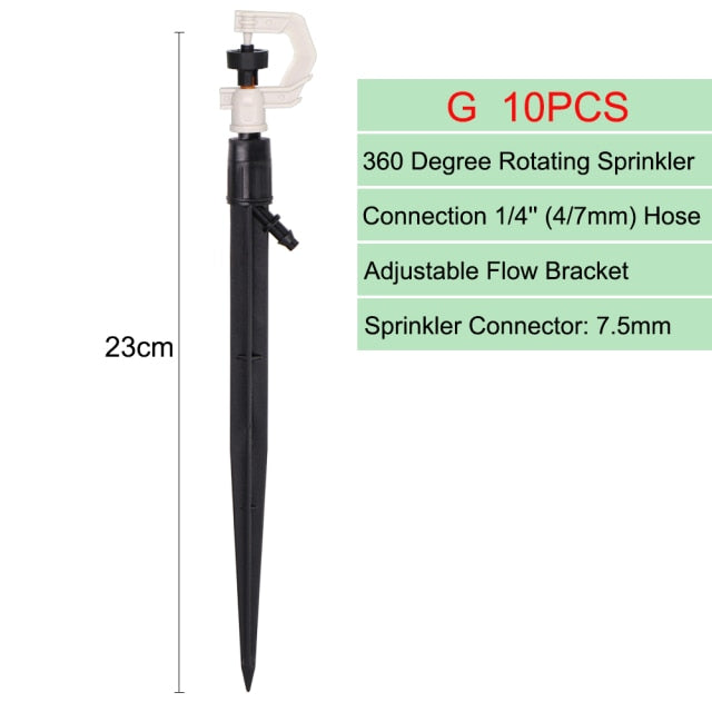 360 Degree Rotating Refraction Dripper Nozzle Sprinkler Adjustable - KiwisLove