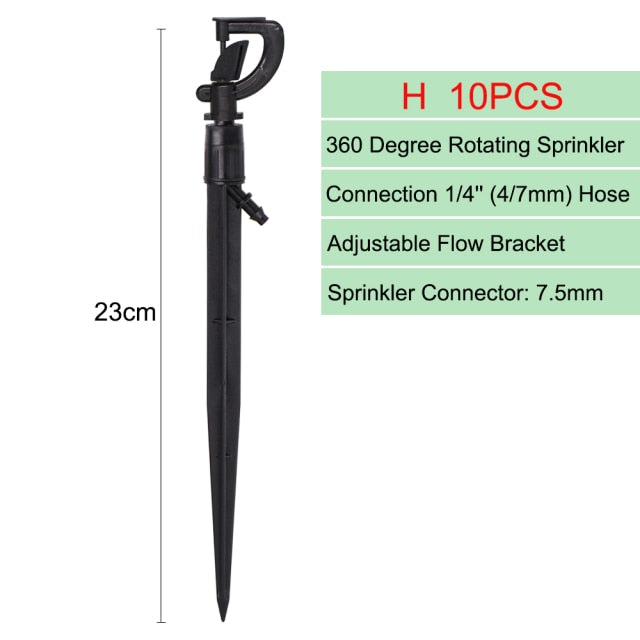 360 Degree Rotating Refraction Dripper Nozzle Sprinkler Adjustable - KiwisLove