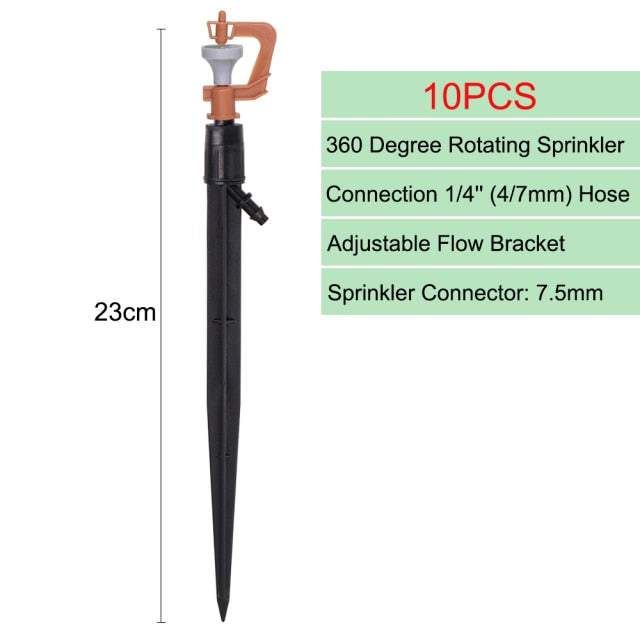 360 Degree Rotating Refraction Dripper Nozzle Sprinkler Adjustable - KiwisLove