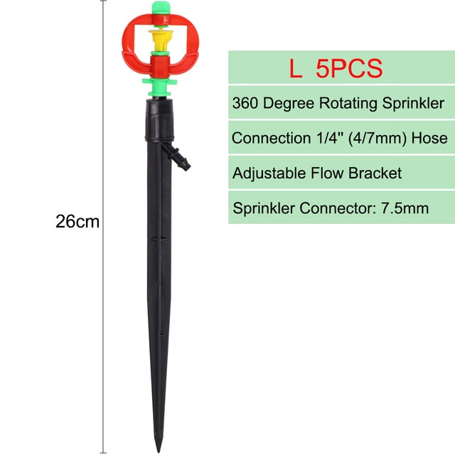 360 Degree Rotating Refraction Dripper Nozzle Sprinkler Adjustable - KiwisLove