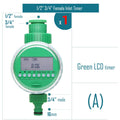 Garden Water Timer Rain Sensor Solar LCD Double Dial Controller - KiwisLove