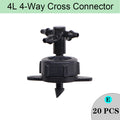 Irrigation Steady Flow Dripper With 4-Way 1/8" Water Pipe Cross Connector - KiwisLove