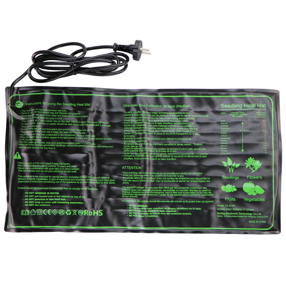 Waterproof Seedling Heating Mat 50x25CM Plant Seed Germination - KiwisLove