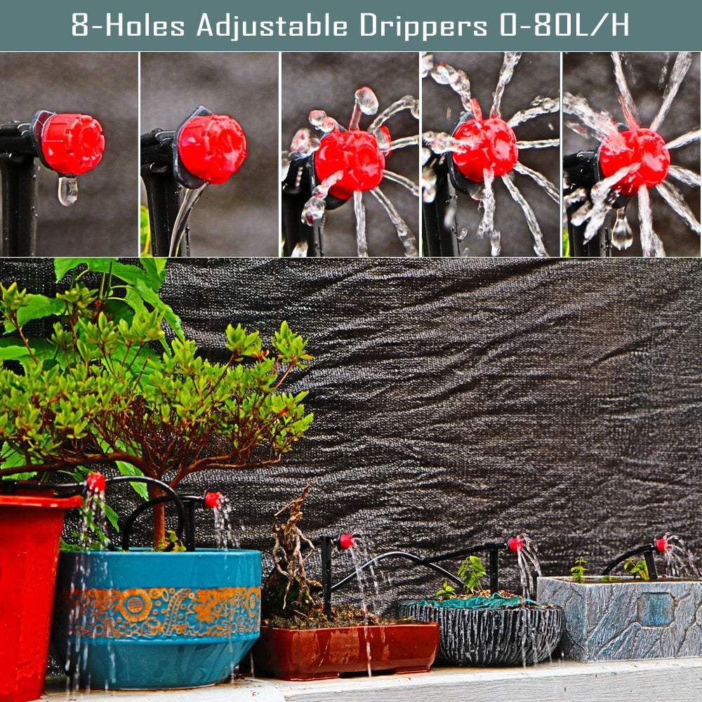 45W Pump Watering Irrigation Drip System Self-Priming Spray Dripper Kit - KiwisLove